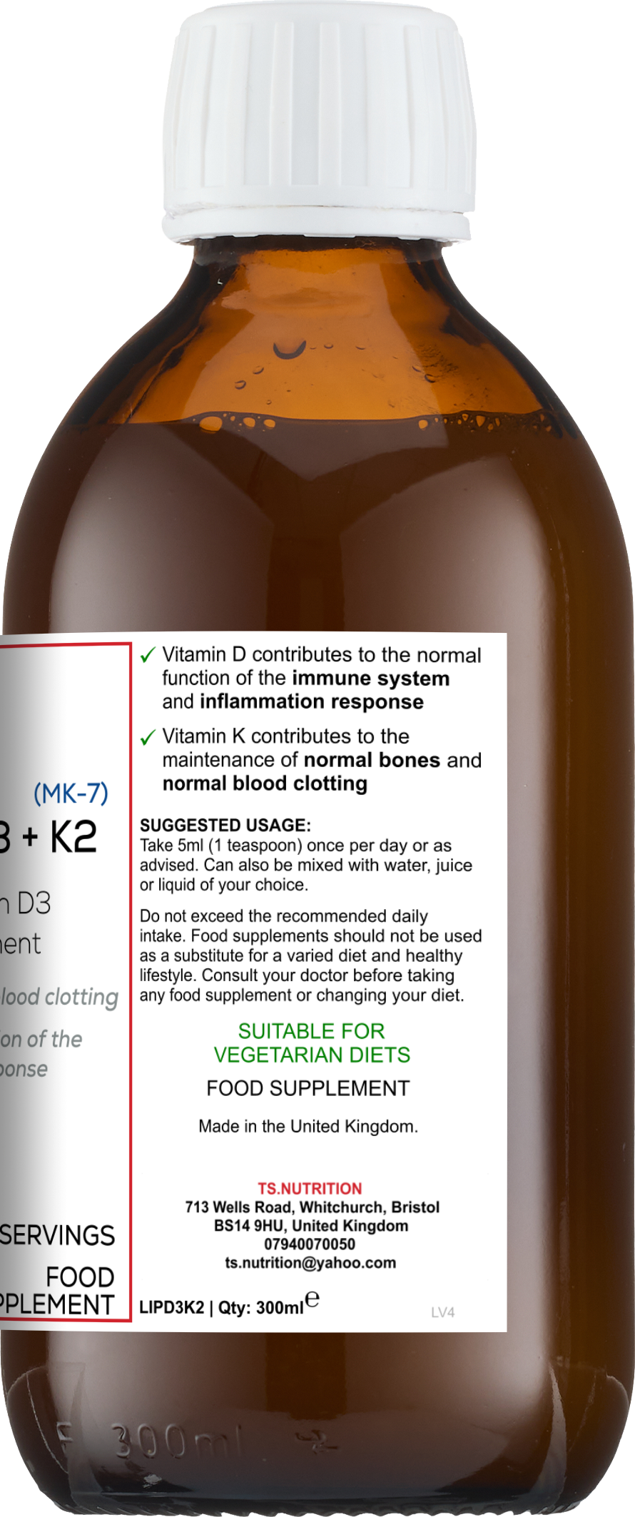 LIPOSOMAL Vitamins D3 + K2 - Image 2